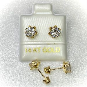 COPY - 14KGold 1 CT Diamond Baby Stud Earrings